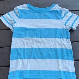 Blue and White Striped Kids Shirt